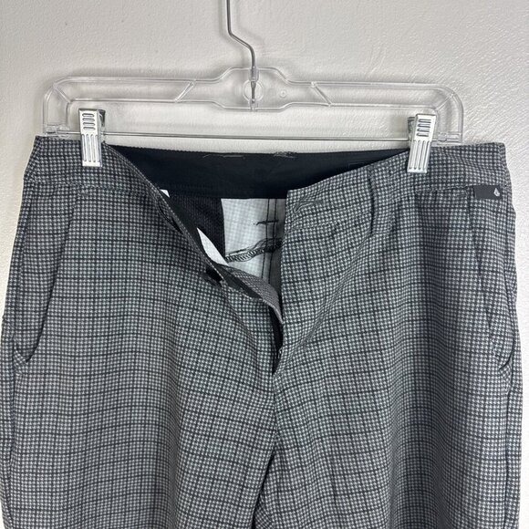 Volcom Men's 30 Hybrid Boardshorts Shorts Teal Gray Plaid EUC Inseam 9.5" - Picture 5 of 14